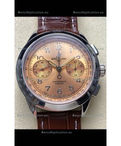Breitling Premier B01 Chronograph 42 Edition Steel Casing Champange Dial - 1:1 Mirror Replica Watch