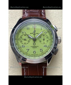 Breitling Premier B01 Chronograph 42 Edition Steel Casing Green Dial - 1:1 Mirror Replica Watch