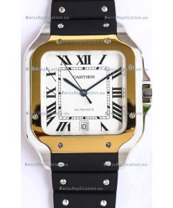 Santos De Cartier Two Tone Yellow Gold 1:1 Mirror Swiss Replica Watch 40MM