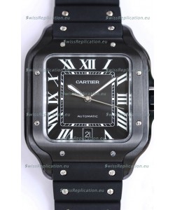 Santos De Cartier DLC Coated Casing 1:1 Mirror Swiss Replica Watch 40MM
