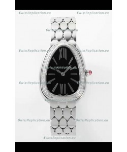 Bvlgari Serpenti Seduttori Edition in Steel Casing Super Clone Watch Black Dial