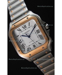 Cartier Santos De Cartier 1:1 Mirror Replica - 40MM Two Tone Steel Watch 