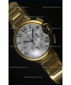Ballon De Cartier Chronograph in Yellow Gold Case - 1:1 Mirror Replica