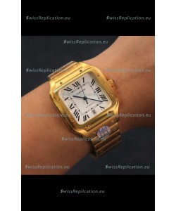 Santos De Cartier 1:1 Mirror Replica - 40MM Yellow Gold Swiss Movement Watch