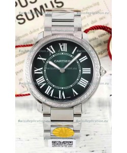 Cartier Ronde Must 36MM Swiss Quartz Green Dial 1:1 Mirror Swiss Replica Watch 