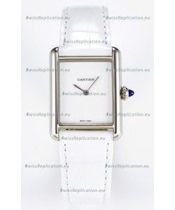 Tank Must Cartier Super Clone Edition 29MM Watch in Steel Casing White Dial 