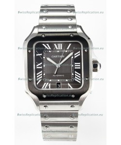 Cartier Santos De Cartier 904L Steel Grey Dial Super Clone Replica 40MM Watch 