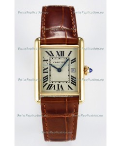 Tank Must Cartier Super Clone Edition 33.7 Watch in Yellow Gold Casing 