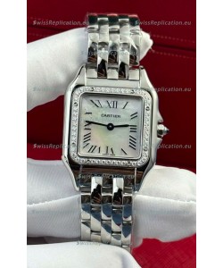 PANTHERE de Cartier Edition 27mm Pearl Dial 1:1 Mirror Swiss Watch Steel Casing