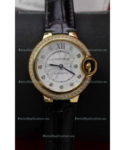 Ballon De Cartier Swiss Automatic 1:1 Mirror Quality 33MM in Yellow Gold Plating