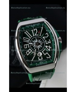 Franck Muller Vanguard Yachting Stainless Steel Green Dial 1:1 Mirror Swiss Replica Watch