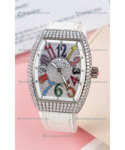 Franck Muller V32 Swiss Quartz Mossanite 1:1 Replica Watch 36MM