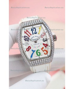 Franck Muller V32 Swiss Quartz Mossanite 1:1 Replica Watch 36MM