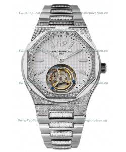 Girard Perregaux Laureato Tourbillon 1:1 White Dial Mirror Swiss Replica Watch
