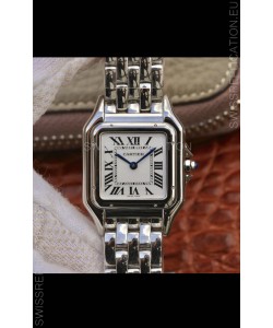 Cartier PANTHERE Edition 1:1 Mirror Quality Swiss Replica Watch in White Dial - Steel Bezel