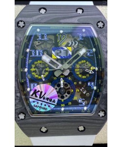 Richard Mille RM011 Felipe Massa 1:1 Mirror Quality One Piece Black Forged Carbon Case Watch