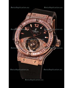Hublot Tourbillon Solo Bang Sapphires Pink Gold Swiss Watch