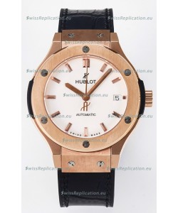 Hublot Super Clone Classic Fusion Rose Gold 38MM 1:1 Mirror Replica Watch White Dial