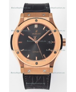 Hublot Super Clone Classic Fusion Rose Gold 42MM 1:1 Mirror Replica Watch Grey Dial