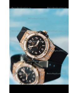 Hublot Big Bang One Click King Black Dial Rose Gold Swiss Replica Watch 39MM
