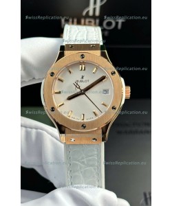 Hublot Super Clone Classic Fusion Rose Gold 33MM 1:1 Mirror Replica Watch White Dial