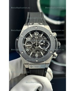 Hublot Super Clone Unico Titanium Watch in Ceramic Bezel 42MM 