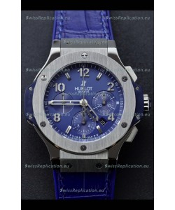 Hublot Super Clone Big Bang Edition Watch in Titanium Casing Blue Dial 1:1 Mirror Replica