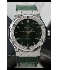 Hublot Classic Fusion Automatic Steel Green Dial 42MM Superclone Replica Watch
