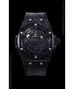 Hublot Big Bang One Click Sang Bleu 1:1 Mirror Replica in Ceramic Casing - 45MM Black Dial