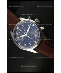 IWC IW387802 Pilot Chronograph 1:1 Mirror Replica with Leather Strap