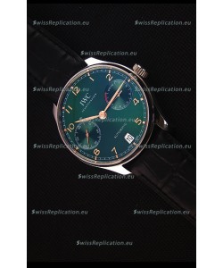 IWC Portugieser Swiss Updated Version - 1:1 Mirror Replica Watch Green Dial Steel Case Watch
