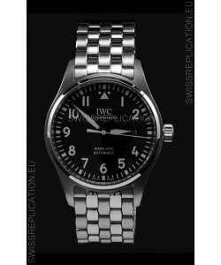 IWC MARK XVIII Swiss Replica Watch in 904L Steel Black Dial 40MM - 1:1 Mirror Replica