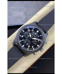 IWC Pilot's Chronograph Top Gun Ceramic IW389101 1:1 Mirror Replica in Black Dial