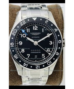 Longines Spirit ZULU Time 1:1 Mirror Replica Watch in 904L Steel Casing - Swiss L844.4 Automatic Movement