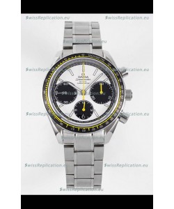 Omega Speedmaster Racing 904L Steel Chronograph 1:1 Mirror Replica in White Dial