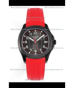 Patek Philippe Aquanaut 5167 Black Venom Edition 1:1 Mirror Replica Watch - Red Strap
