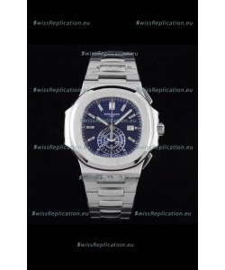 Patek Philippe Nautilus 5980/1A 904L Steel Case in Blue Dial - 1:1 Mirror Replica