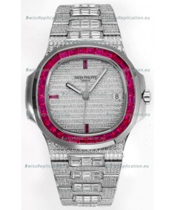 Patek Philippe Nautilus 5711/A Swiss Replica Watch 1:1 Mirror Replica in 904L Steel Diamonds Casing