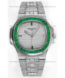 Patek Philippe Nautilus 5711/A Swiss Replica Watch 1:1 Mirror Replica in 904L Steel Diamonds Casing