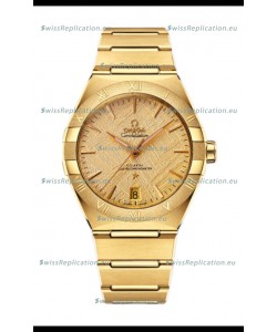 Omega Co-Axial Constellation Yellow Gold Meteorite Dial 1:1 Mirror Replica 41MM