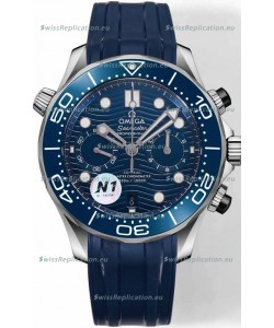 Omega Seamaster Co-Axial Master Chronograph Stainless Steel Blue Strap 44MM 1:1 Mirror Replica