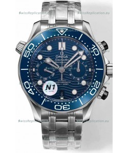 Omega Seamaster Co-Axial Master Chronograph Stainless Steel Blue Dial 44MM 1:1 Mirror Replica