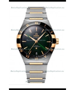 Omega Co-Axial Constellation Two Tone Black Green Dial 1:1 Mirror Replica 41MM