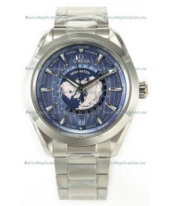 Omega Aqua Terra 150M Wolrd Timer 24 Summer Blue Dial 904L Steel 1:1 Mirror Replica 41MM 