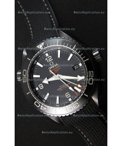 Omega Seamaster Planet Ocean Deep Black GMT 45.5MM 1:1 Mirror Replica Watch 