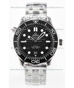 Omega Seamaster Super Clone 300M Master Chronometer Black Swiss 904L Steel Watch