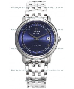 Omega De Ville Co-Axial Chronometer 36.8MM Swiss Replica Watch in Light Blue Dial 