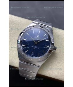 Omega Super Clone Co-Axial Constellation Stainless Blue Textured Dial Replica Watch