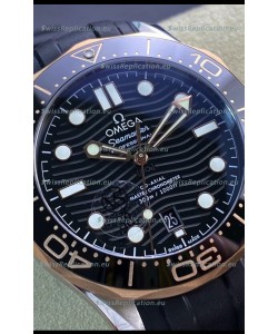 Omega Seamaster 300M Co-Axial Master Chronometer Black Dial Two Tone Casing 1:1 Mirror Replica