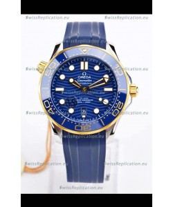 Omega Seamaster 300M Co-Axial Master Chronometer Blue Dial Two Tone Casing 1:1 Mirror Replica